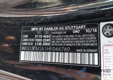 2017 Mercedes-Benz Sl 450 z USA, uszkodzony, nr VIN WDDJK6GA1HF046760